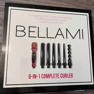 BELLAMI 6 IN 1 INTERCHANGEABLE PROFESSIONAL TOURMALINE CLIPLESS CURLER SET